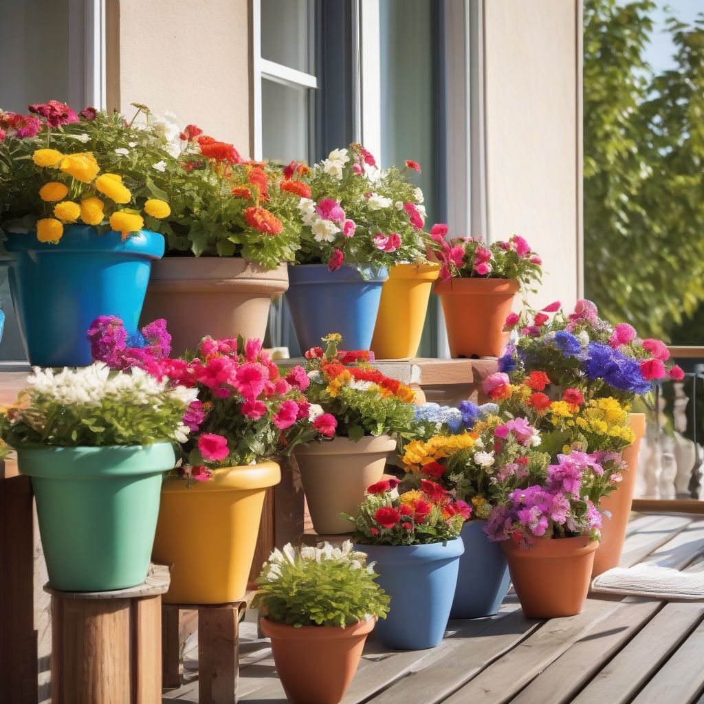 Colorful Flower Pots