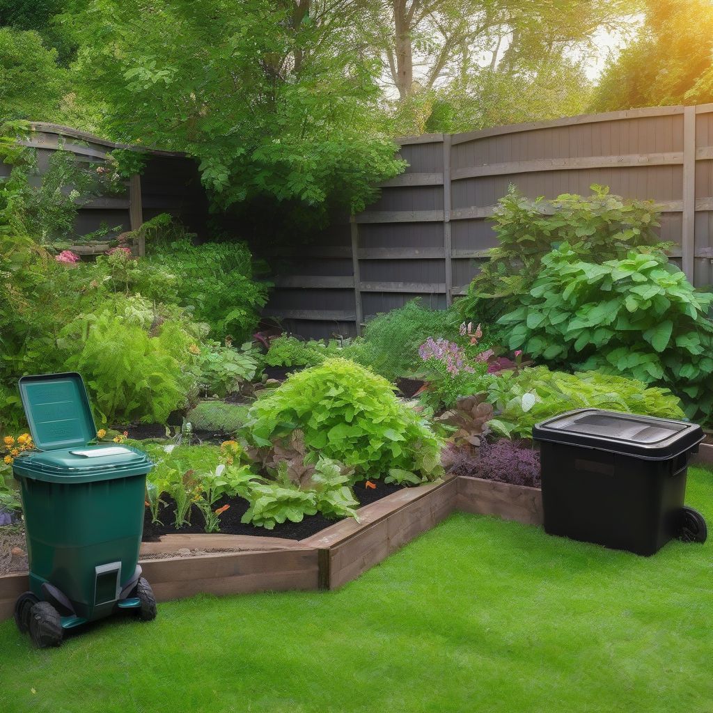 Compost Pile in Garden